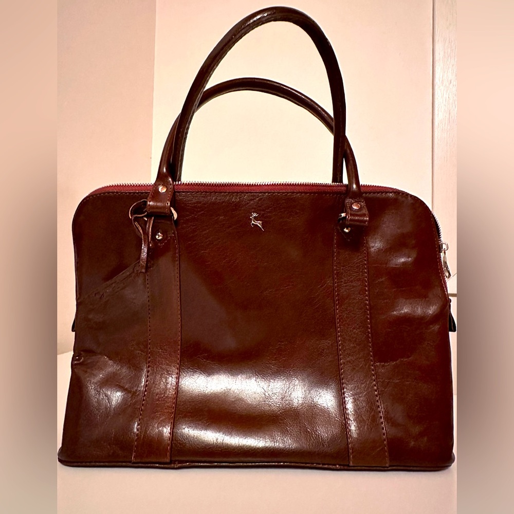 Ash wood leather bag